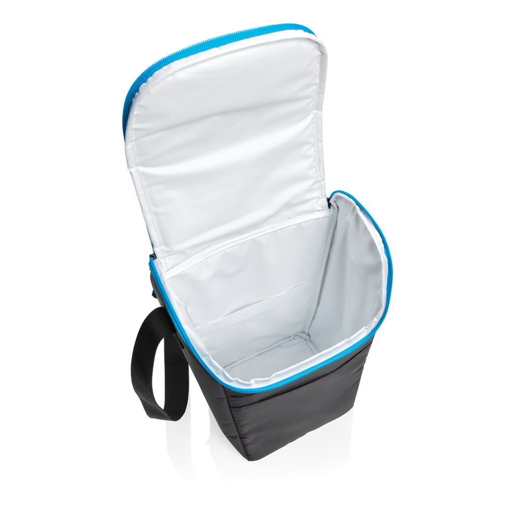 Robuste Outdoor Kühltasche 6 Dosen/2 Flaschen – schwarz
