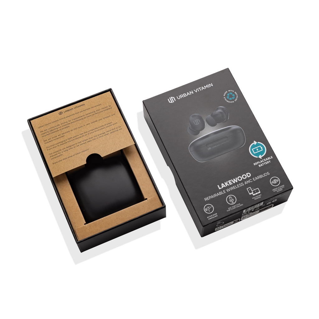 Urban Vitamin Lakewood Kabellose Earbuds mit ANC, austauschbarem Akku und RCS-Recycling