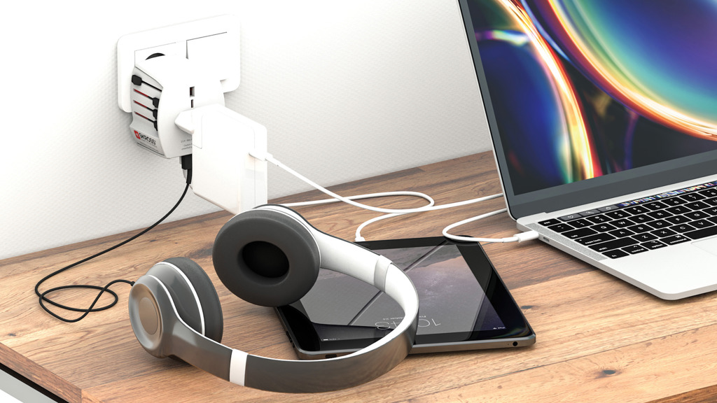 Business Weltadapter Dual USB-C & USB-A – weiß Business Weltadapter Dual USB-C & USB-A – weiß