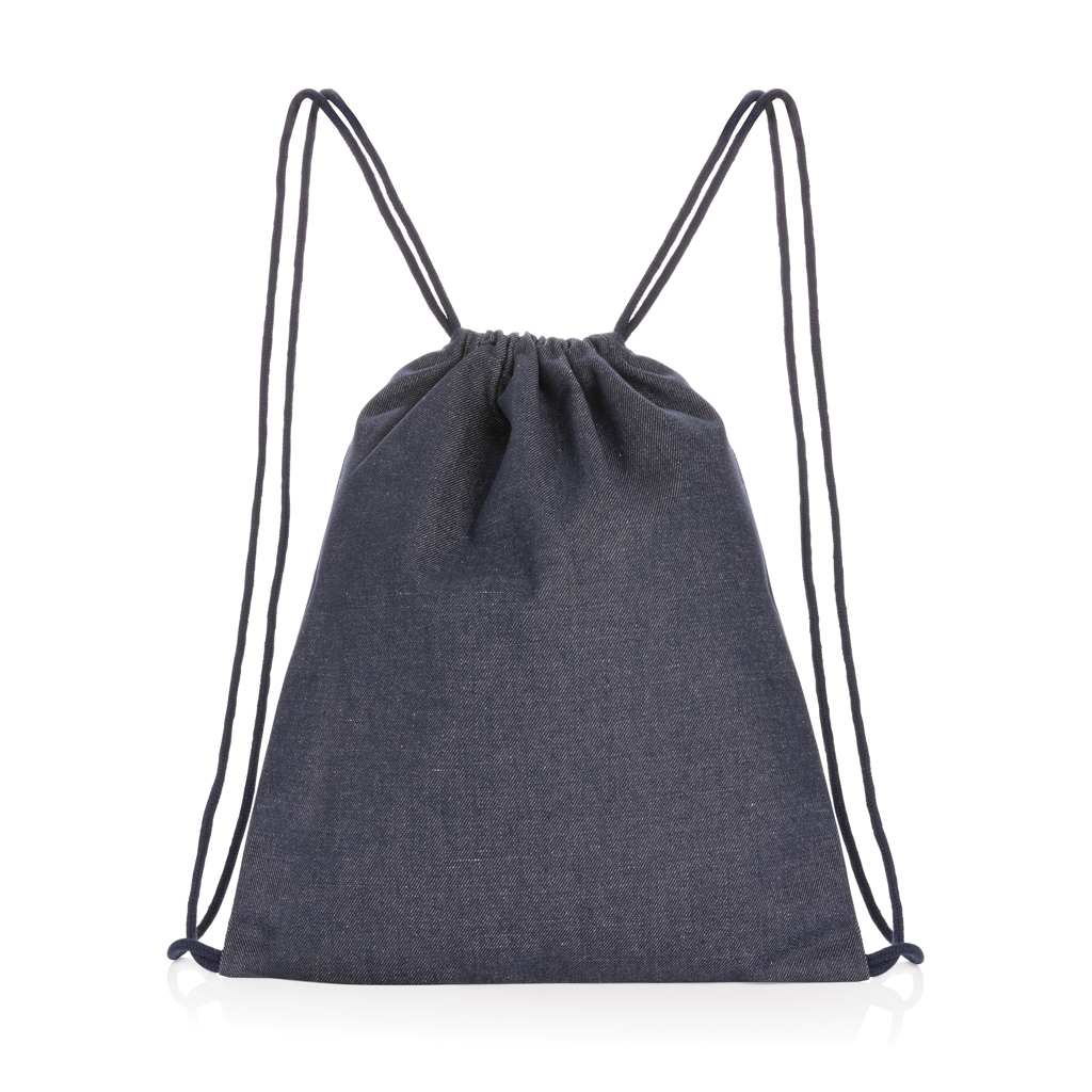 Impact AWARE Denim Rucksack mit Kordelzug Perfektes Event-Geschenk mit Logo