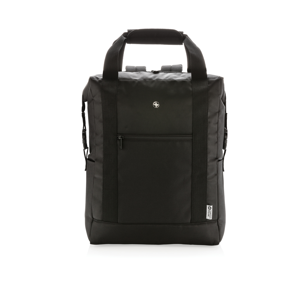 Swiss Peak XXL Kühltasche schwarz, PVC-frei, mit Logo bedruckbar Swiss Peak XXL Kühltasche schwarz, PVC-frei, mit Logo bedruckbar
