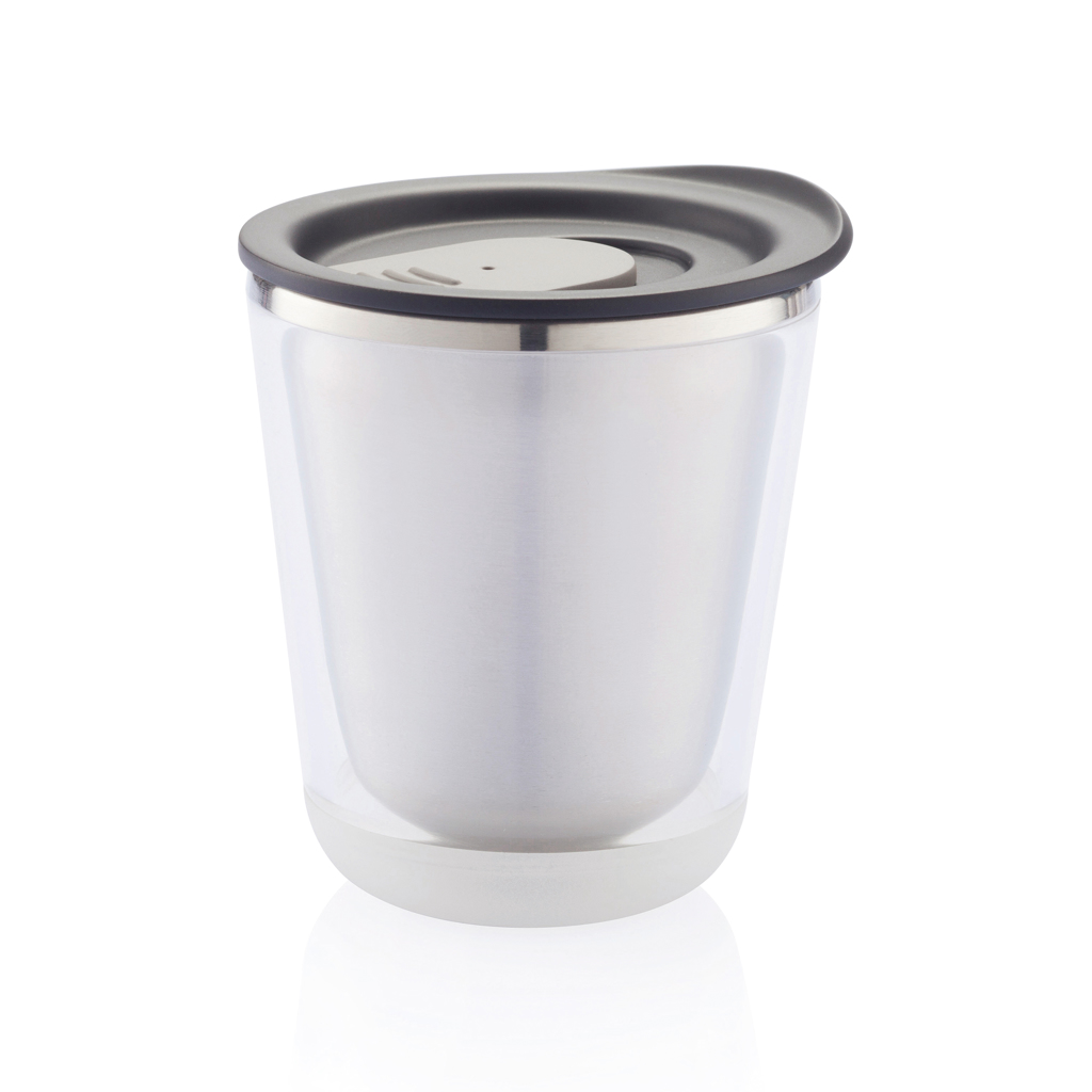 Edelstahl Kaffeebecher, zerlegbar fürs Recycling – schwarz