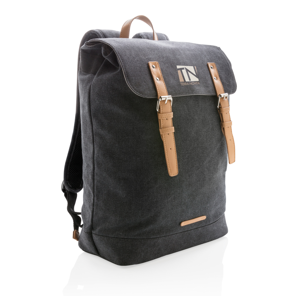 XD Collection Canvas Laptop-Rucksack 15,6 Zoll PVC-frei mit Magnetverschluss XD Collection Canvas Laptop-Rucksack 15,6 Zoll PVC-frei mit Magnetverschluss