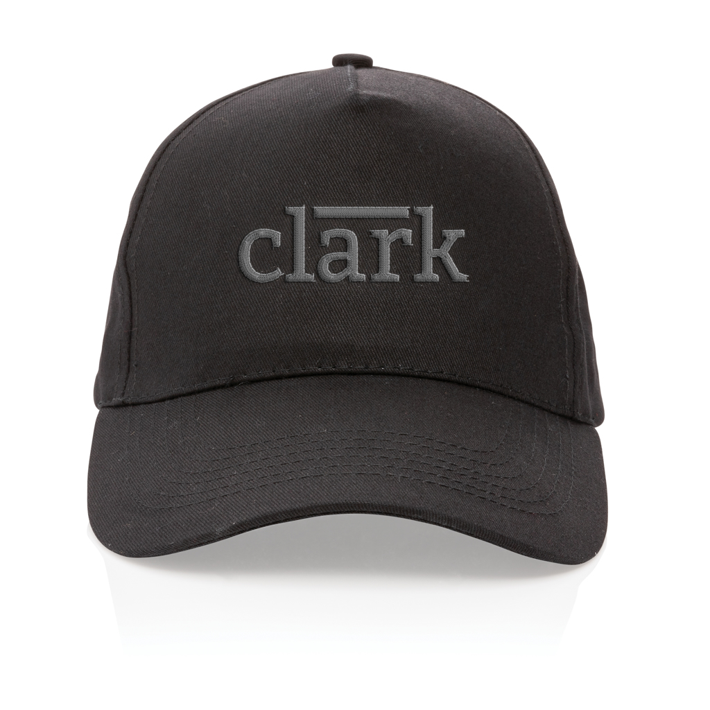 Impact 5-Panel Cap aus recyceltem Baumwoll-Polyester-Twill mit AWARE Tracer – bedruckbar
