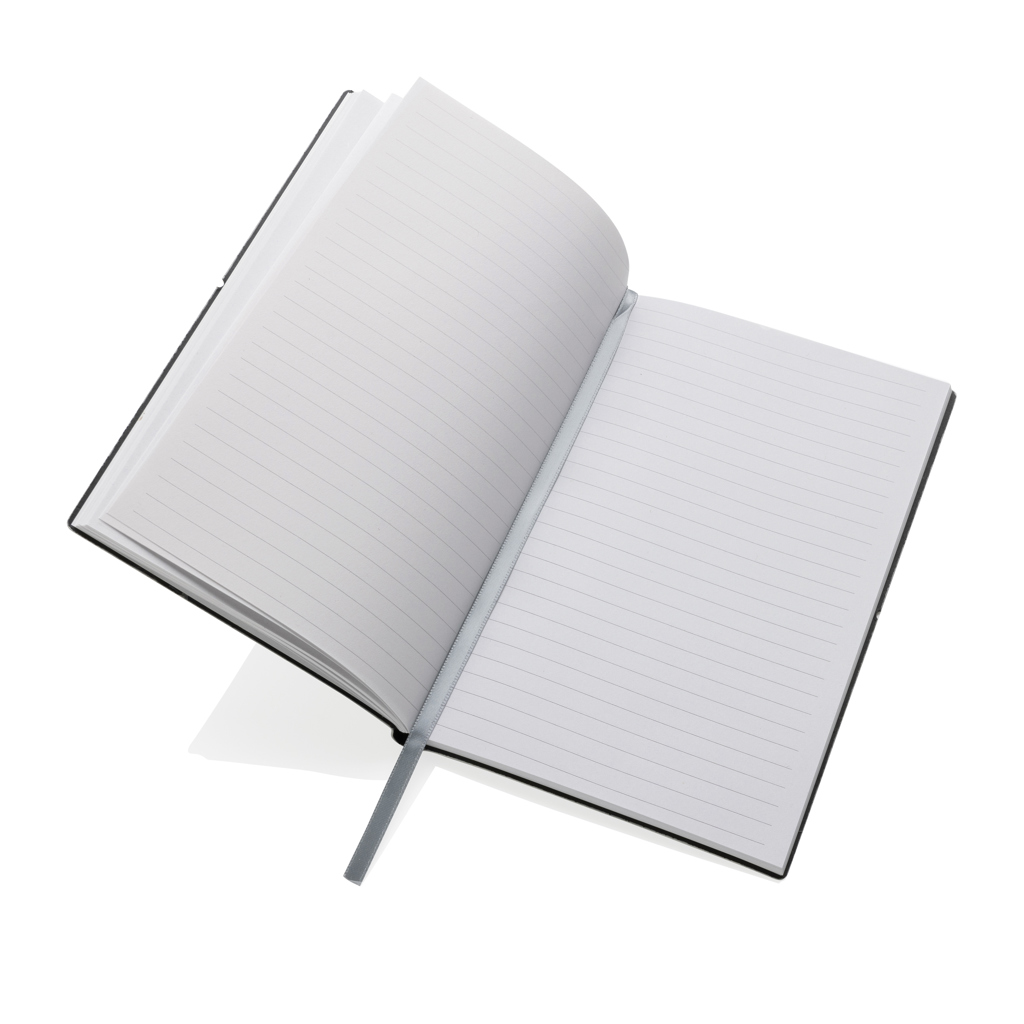 XD Collection A5 Notizbuch aus GRS-recyceltem Bondleder mit Tampondruck XD Collection A5 Notizbuch aus GRS-recyceltem Bondleder mit Tampondruck