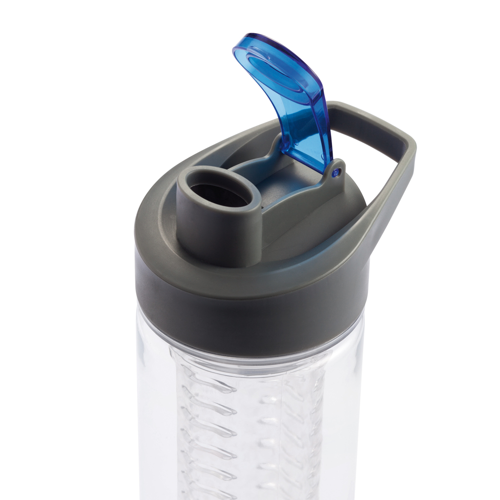 Tritan Wasserflasche 800ml mit Aromafach – blau