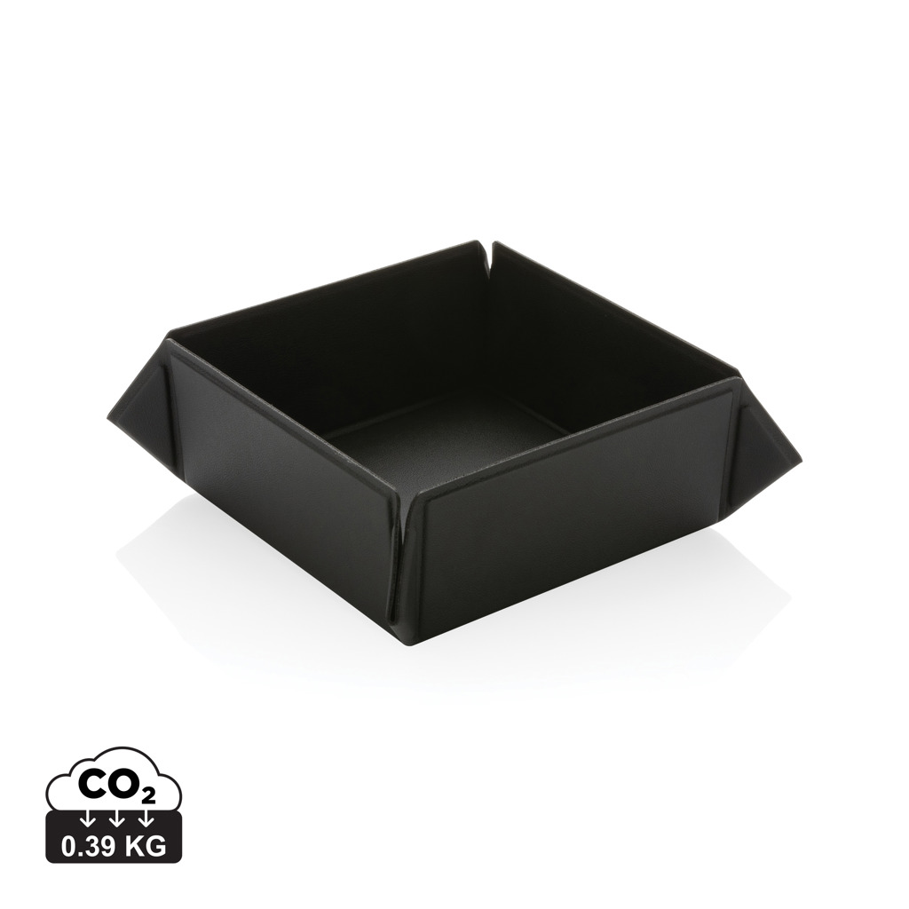 Swiss Peak Magnetbox aus recyceltem PU – Praktisches Werbegeschenk für den Schreibtisch
