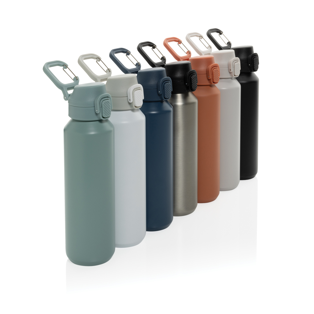 XD Collection Via RCS Re-Steel Sportflasche 600 ml mit auslaufsicherem Klick-Verschluss