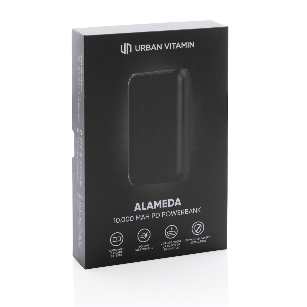 Urban Vitamin Alameda 10.000mAh 18W PD Powerbank mit Logo bedrucken
