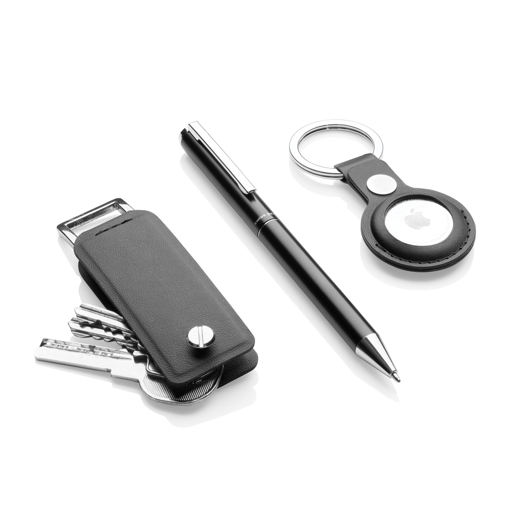 Swiss Peak Tula 3-tlg. Organizer-Set aus RCS-zertifiziertem Recycling-PU und Aluminium, mit Lasergravur veredelbar
