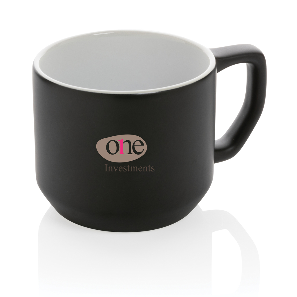 XD Collection Moderne Keramiktasse 350 ml, spülmaschinenfest, bedruckbar