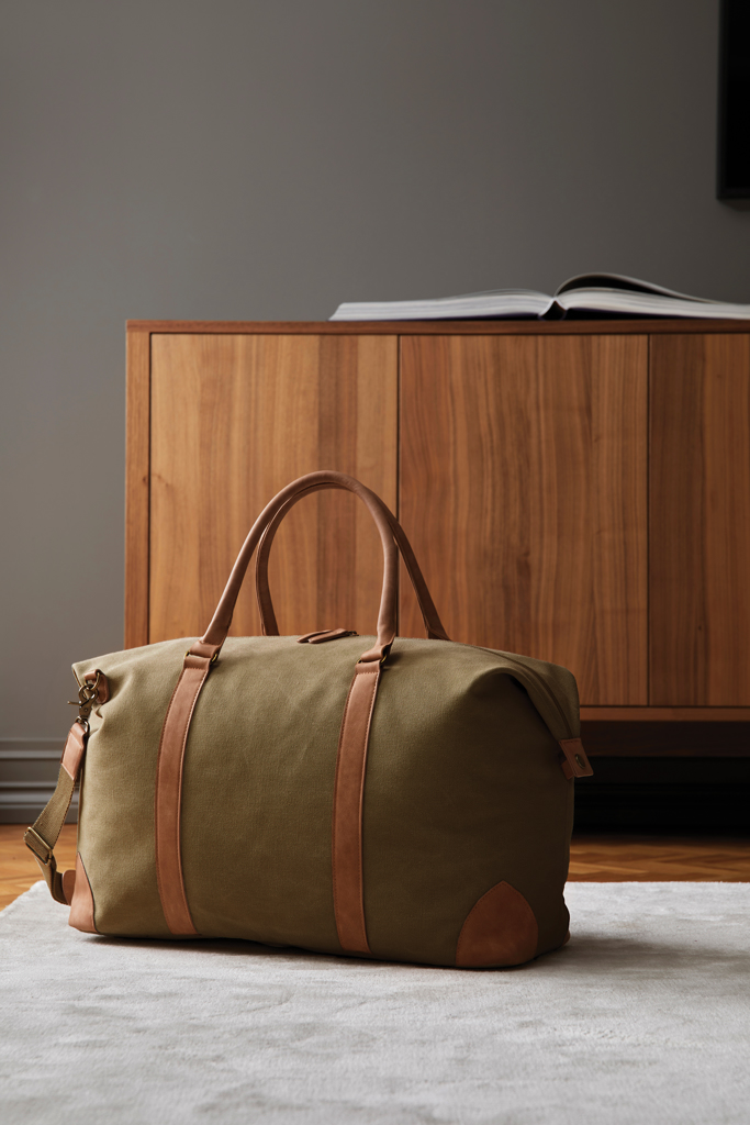 VINGA Bosler Weekender aus RCS-recyceltem Canvas mit Logo veredelbar