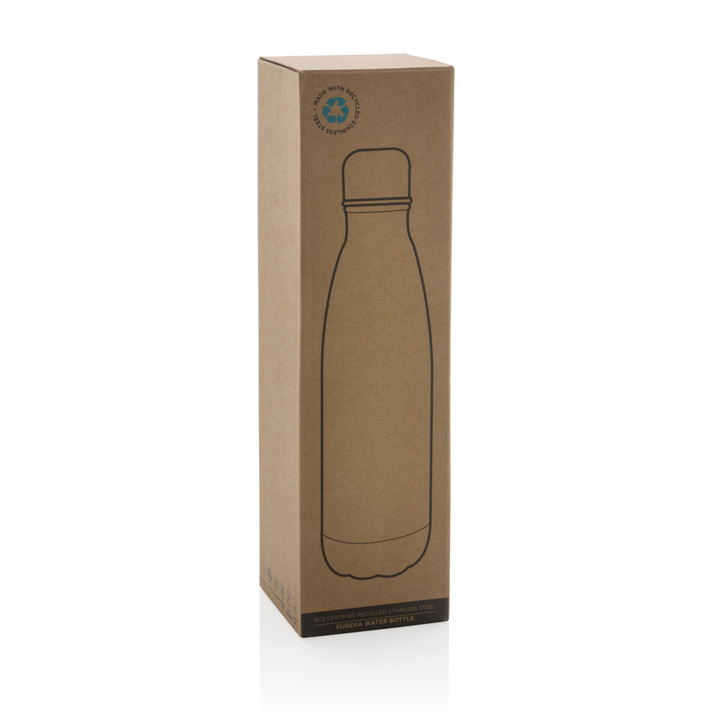 Eureka Wasserflasche 500 ml aus recyceltem Edelstahl (RCS) — bedruckbar