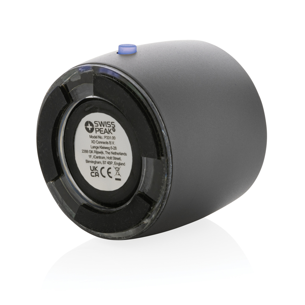 Swiss Peak 3W Bluetooth Lautsprecher aus RCS-recyceltem Aluminium Swiss Peak 3W Bluetooth Lautsprecher aus RCS-recyceltem Aluminium