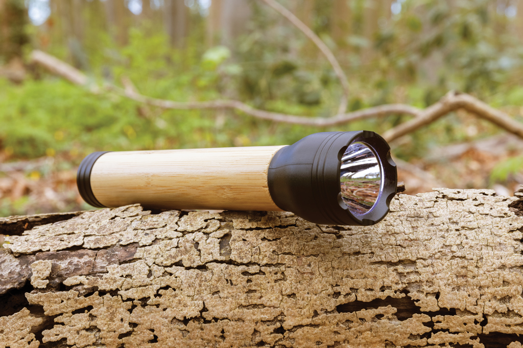 Lucid 5W USB-C Taschenlampe aus FSC-Bambus und recyceltem ABS (RCS) – mit Logo bedruckbar Lucid 5W USB-C Taschenlampe aus FSC-Bambus und recyceltem ABS (RCS) – mit Logo bedruckbar