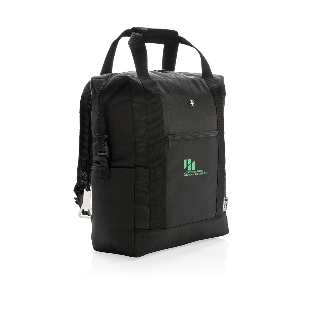 Swiss Peak XXL Kühltasche schwarz, PVC-frei, mit Logo bedruckbar