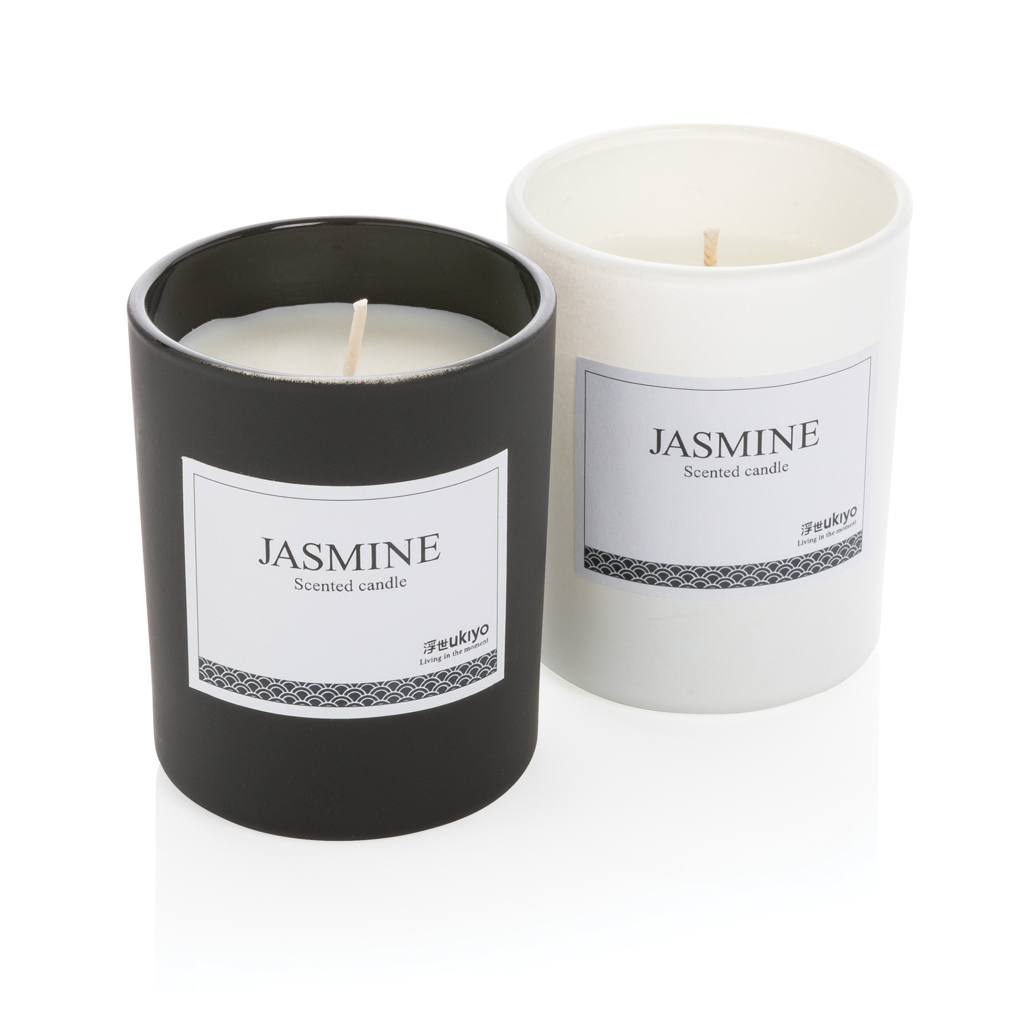 Ukiyo Duftkerze Jasmin im Glas mit Logo bedrucken Ukiyo Duftkerze Jasmin im Glas mit Logo bedrucken