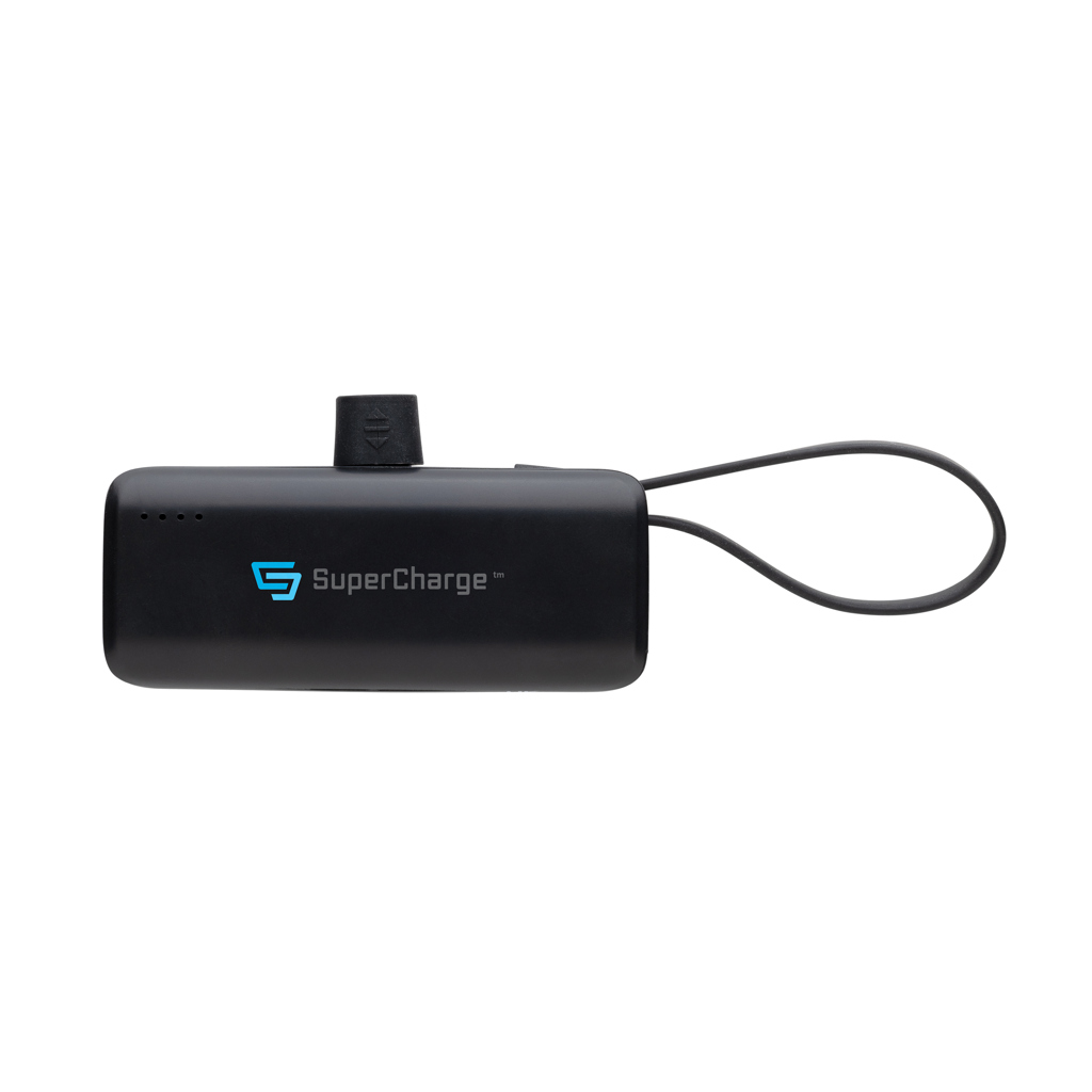 XD Collection Powerlink 3000 mAh Powerbank aus recyceltem ABS mit USB-C-Kabel XD Collection Powerlink 3000 mAh Powerbank aus recyceltem ABS mit USB-C-Kabel