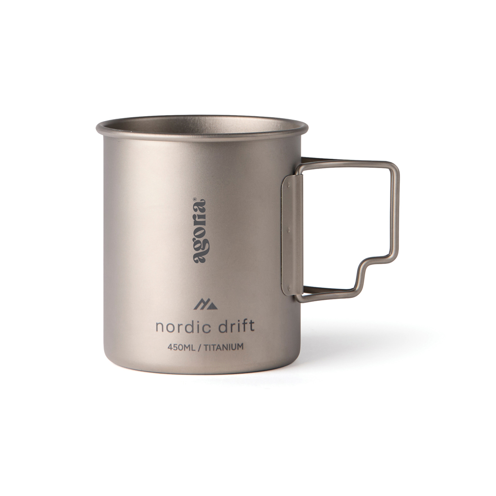 Nordic Drift Trail ultraleichter Titan-Becher 450 ml mit Lasergravur
