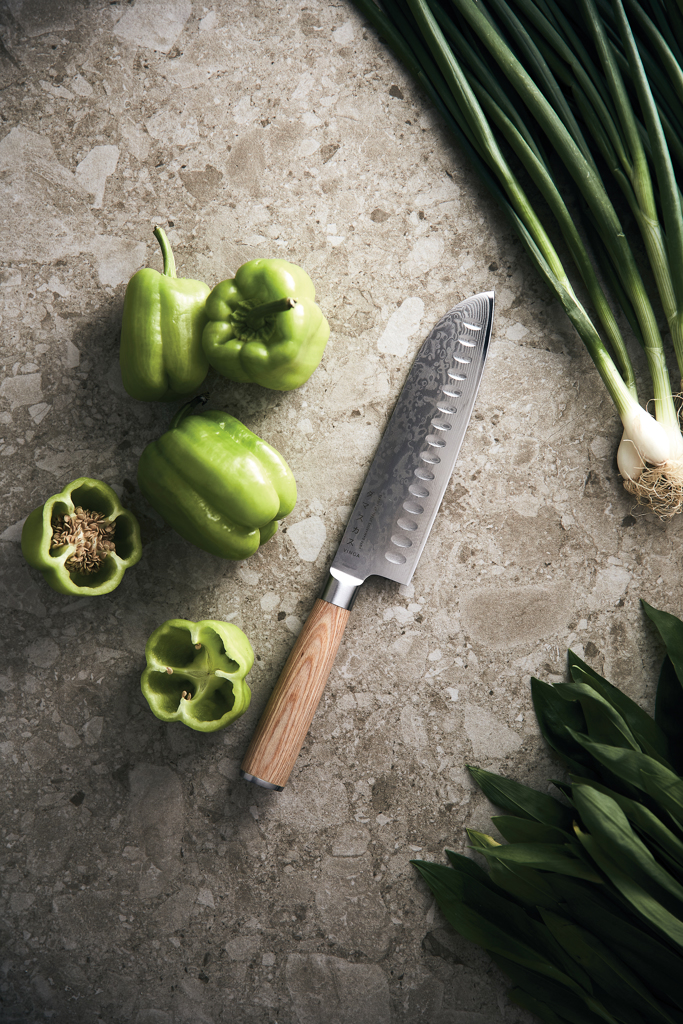 VINGA Hattasan Damascus Santoku Messer mit Logogravur VINGA Hattasan Damascus Santoku Messer mit Logogravur