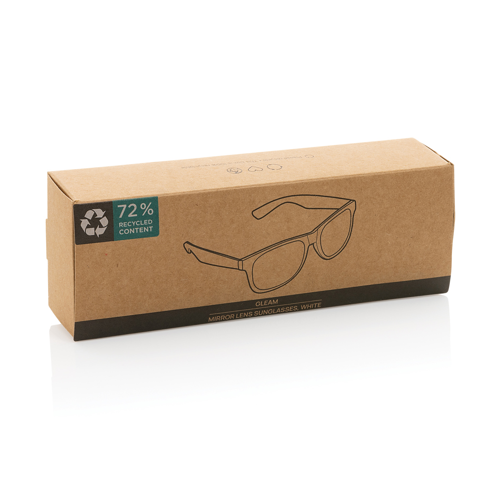 XD Collection Gleam Sonnenbrille aus RCS-recyceltem PC mit verspiegelten Gläsern