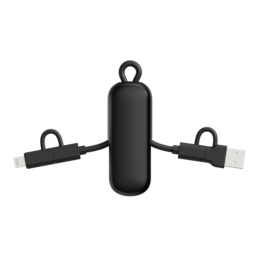 Urban Vitamin Dublin 100W 4-in-1-Kabel am Schlüsselanhänger – bedruckbar mit Logo