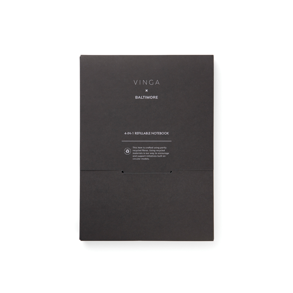 VINGA Baltimore RCS 4-in-1 Notizbuch A5 nachfüllbar mit Logo