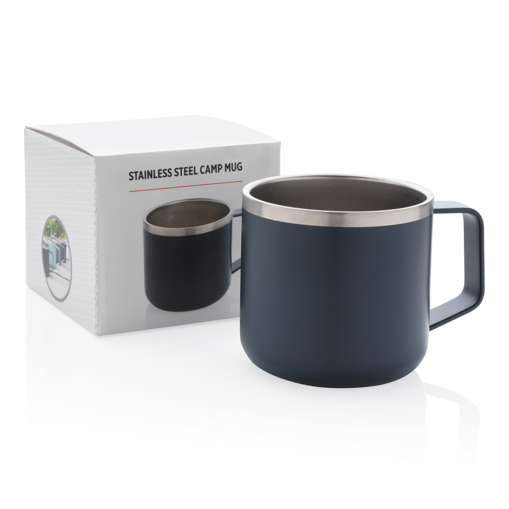 XD Collection Camping-Tasse Edelstahl 350 ml doppelwandig isoliert mit Logo XD Collection Camping-Tasse Edelstahl 350 ml doppelwandig isoliert mit Logo