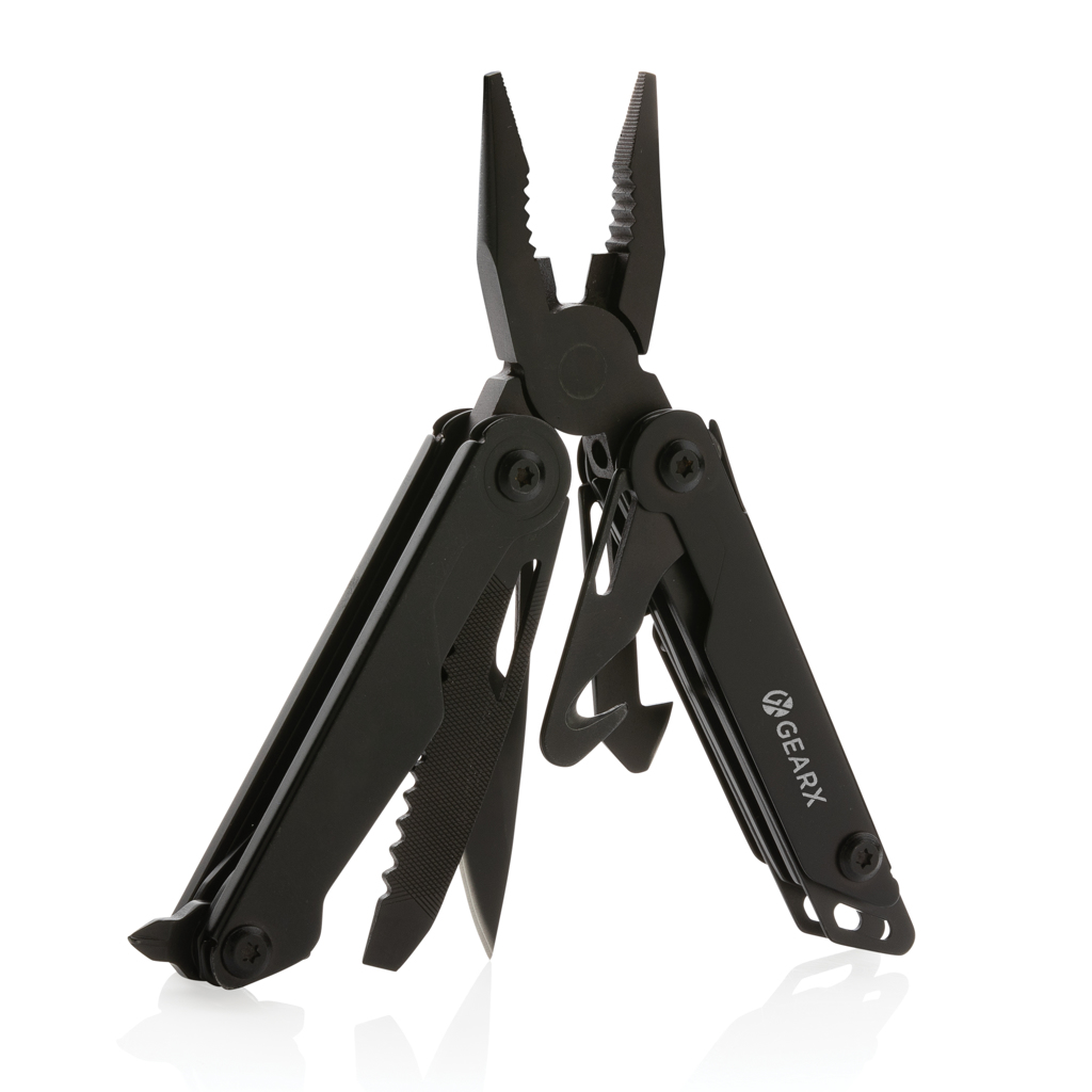 GearX Multitool 13 Funktionen mit Zange aus 420er Edelstahl, schwarz GearX Multitool 13 Funktionen mit Zange aus 420er Edelstahl, schwarz