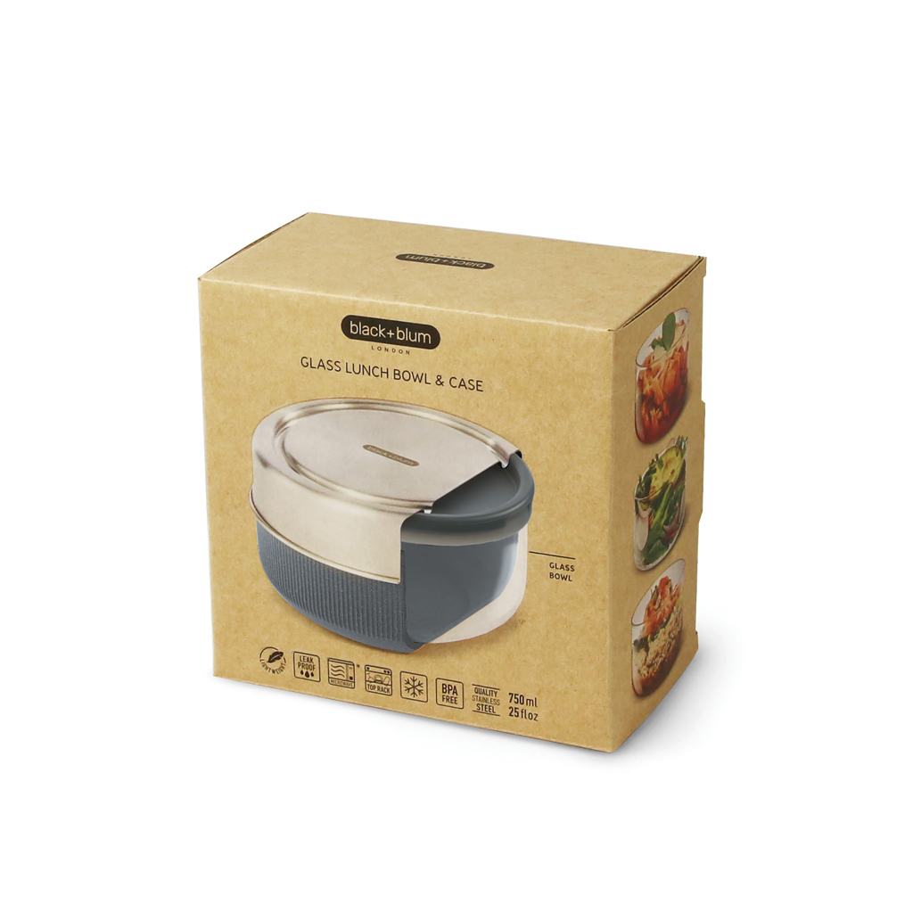 Black+Blum Glass Lunch Bowl 750 ml mit Logo bedrucken