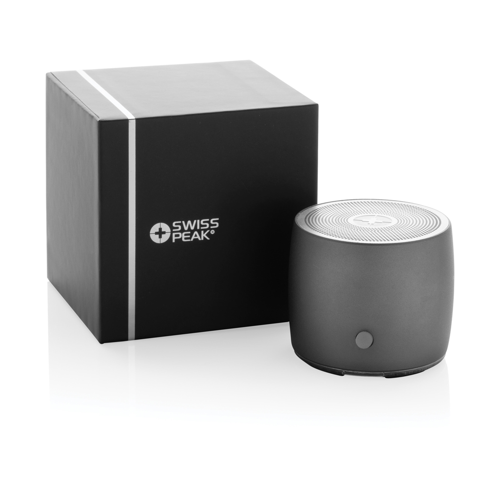 Swiss Peak 3W Bluetooth Lautsprecher aus RCS-recyceltem Aluminium Swiss Peak 3W Bluetooth Lautsprecher aus RCS-recyceltem Aluminium