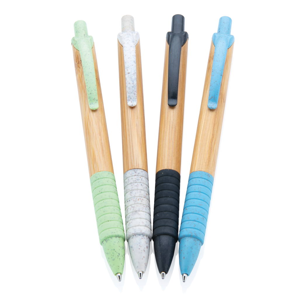 Bambus & Weizenstroh Stift mit Gravur oder Tampondruck