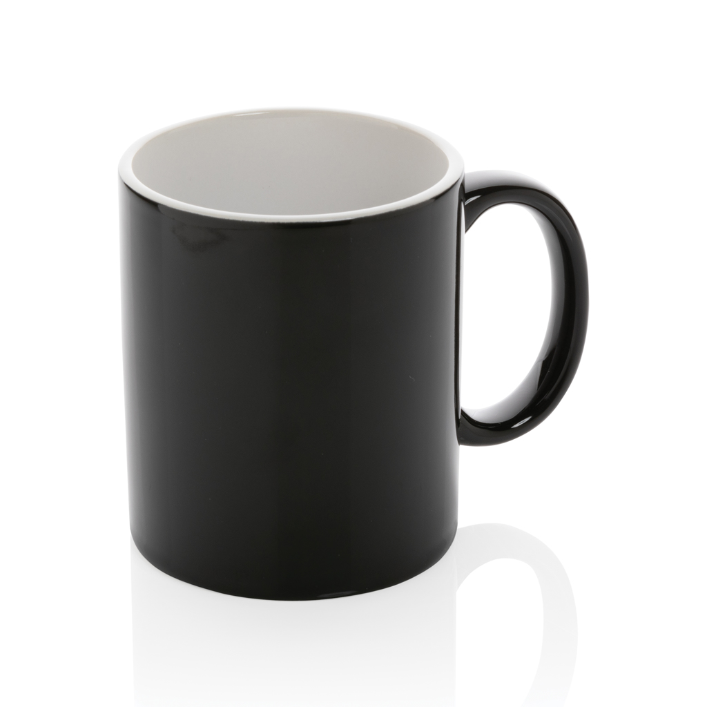 Keramikbecher 350 ml – EN12875-1 spülmaschinenfest, schwarz