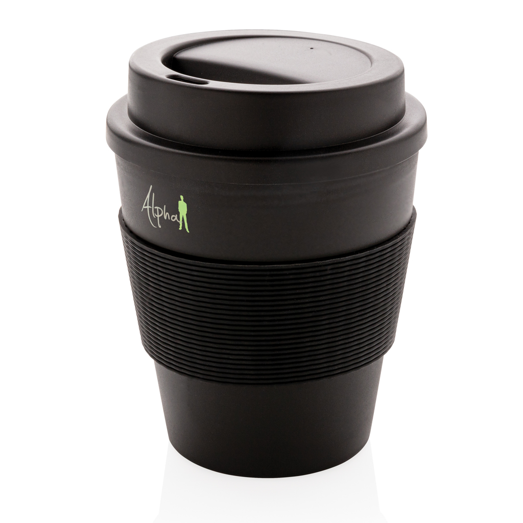 XD Collection wiederverwendbarer Coffee-to-go Becher 350 ml mit Silikon-Sleeve