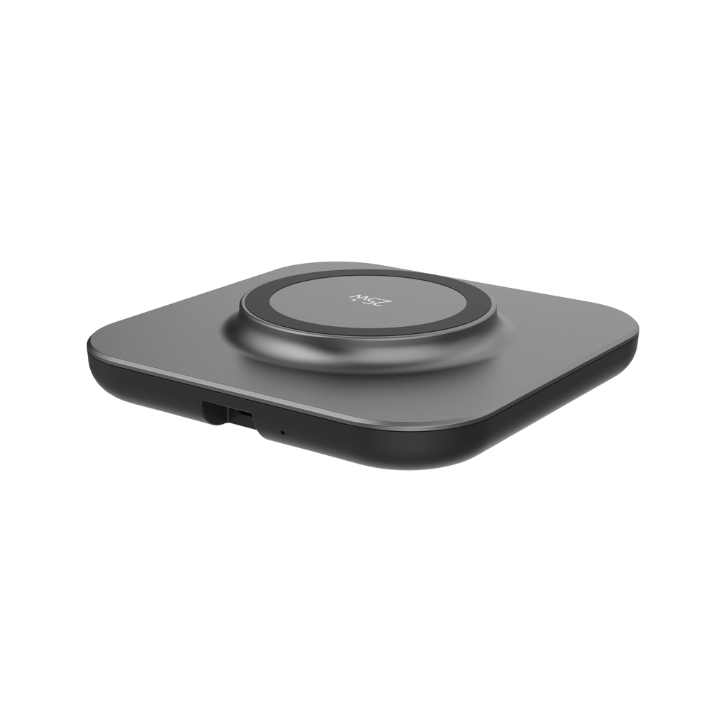 XD Xclusive Quantum 25W magnetisches Wireless-Charging-Pad – recyceltes ABS, bedruckbar
