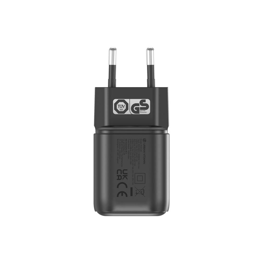 Urban Vitamin Livermore 100W GaN-Ladegerät mit USB-C und USB-A – mit Logo bedruckbar