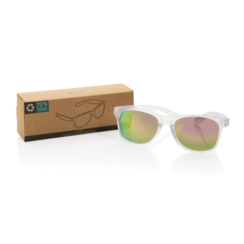 XD Collection Gleam Sonnenbrille aus RCS-recyceltem PC mit verspiegelten Gläsern XD Collection Gleam Sonnenbrille aus RCS-recyceltem PC mit verspiegelten Gläsern