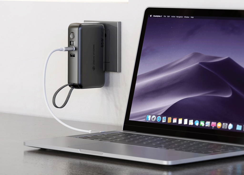 Urban Vitamin Eureka Hybrid-Ladegerät 65 W GaN & Powerbank 10.000 mAh, RCS-recyceltes PC