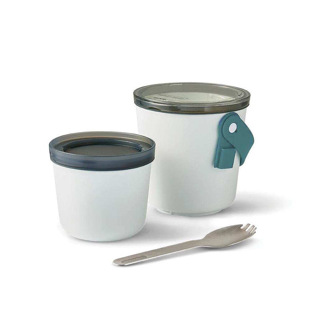 Black+Blum Lunch Pot Original – zweiteilige Lunchbox mit Spork, bedruckbar Black+Blum Lunch Pot Original – zweiteilige Lunchbox mit Spork, bedruckbar