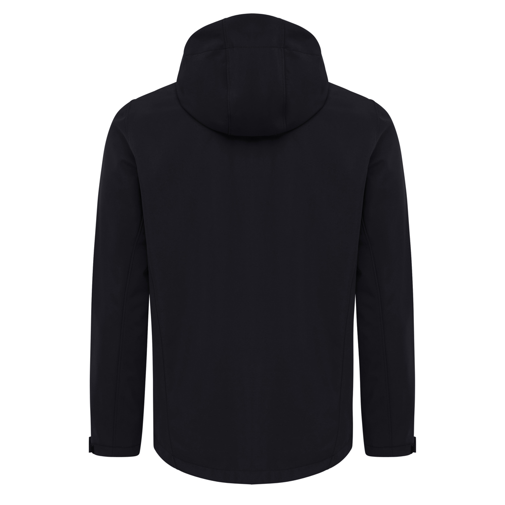 IQONIQ Makalu Herren-Softshelljacke aus 100% recyceltem Material mit Logo-Veredelung
