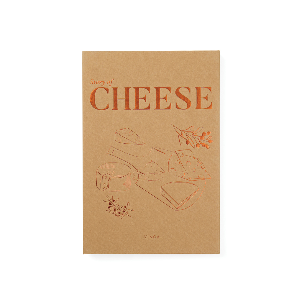 VINGA Käsemesser-Set Story of Cheese mit Buch-Geschenkbox (3-teilig, lasergravierbar)