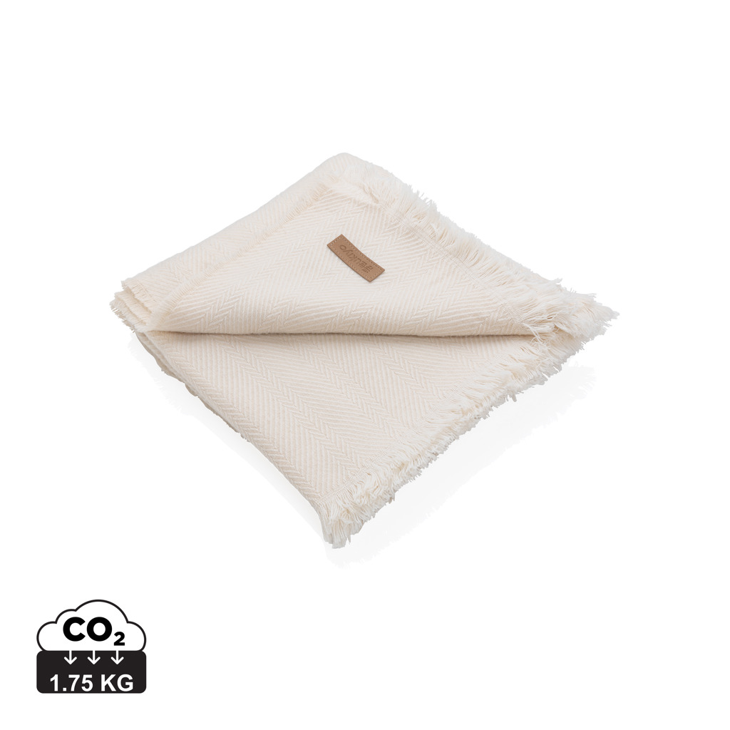 Ukiyo Aware Polylana gewebte Decke 130x150 cm mit Logo-Bestickung