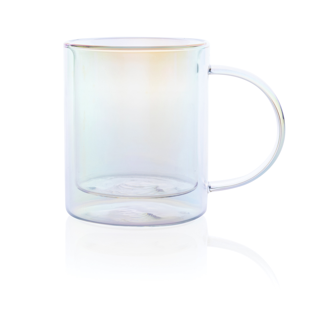 Doppelwand-Glasbecher 330ml, Borosilikat – transparent