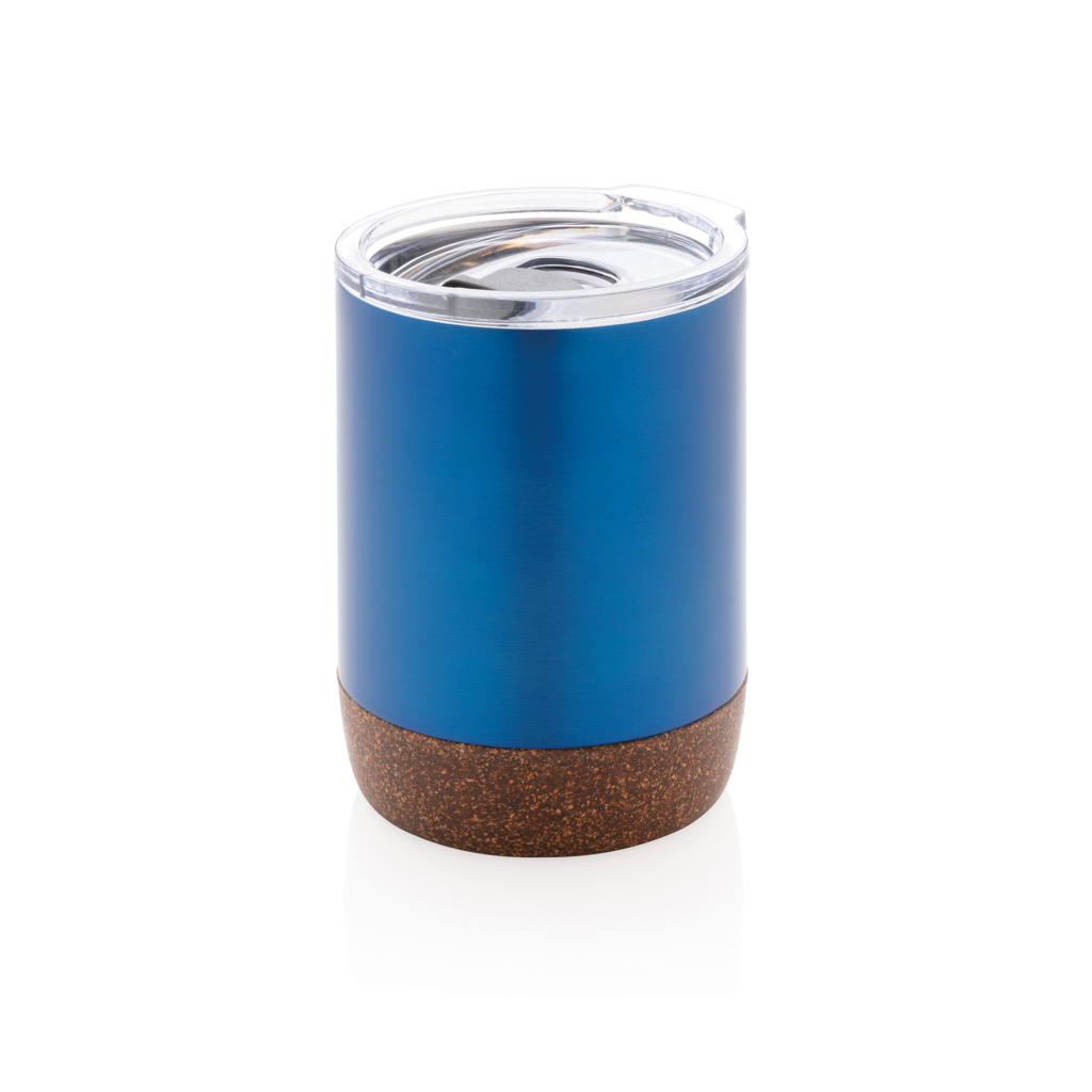 XD Collection Vakuum-Kaffeetasse RCS rSteel & Kork 180 ml mit Logo