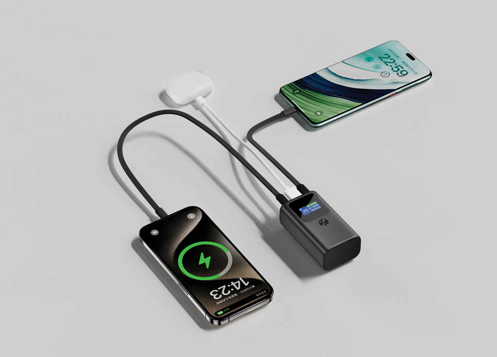 Urban Vitamin Campbell 55W Pocket-Powerbank 10.000 mAh mit TFT-Display