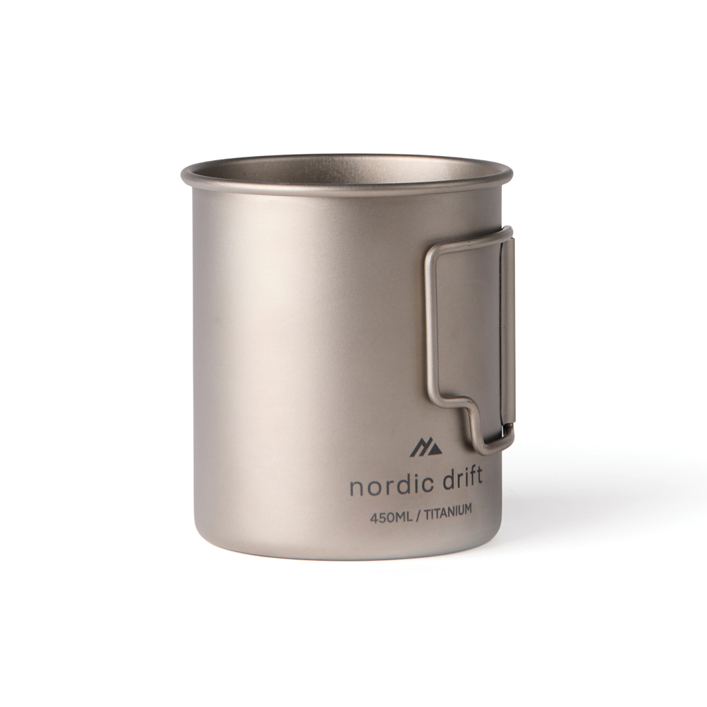 Nordic Drift Trail ultraleichter Titan-Becher 450 ml mit Lasergravur Nordic Drift Trail ultraleichter Titan-Becher 450 ml mit Lasergravur