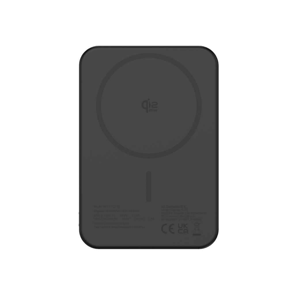 Urban Vitamin Pomona magnetische Powerbank 5000mAh Qi2.2 25W mit Logodruck