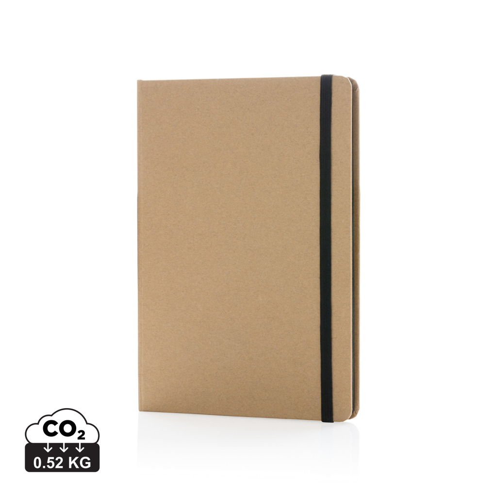 Kraft A5 Notizbuch mit Recyclingpapier, FSC Mix & BSCI, bedruckbar