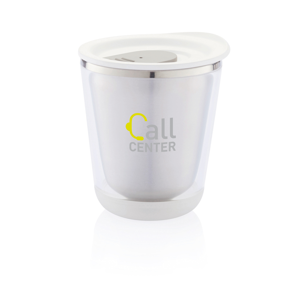 Edelstahl Kaffeebecher, zerlegbar fürs Recycling – schwarz Edelstahl Kaffeebecher, zerlegbar fürs Recycling – schwarz