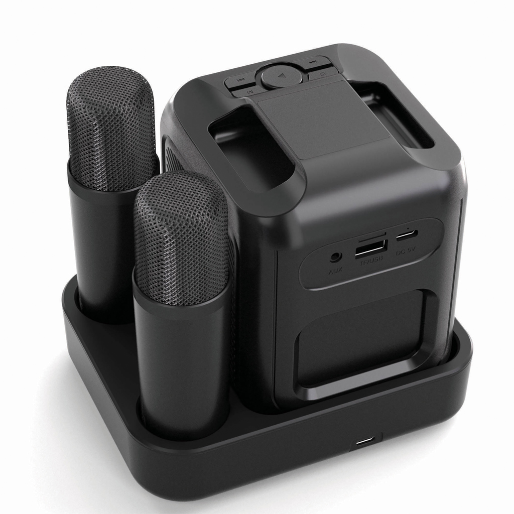 XD Collection Singvibe Karaoke-Set mit Doppelmikrofon aus RCS-recyceltem ABS XD Collection Singvibe Karaoke-Set mit Doppelmikrofon aus RCS-recyceltem ABS